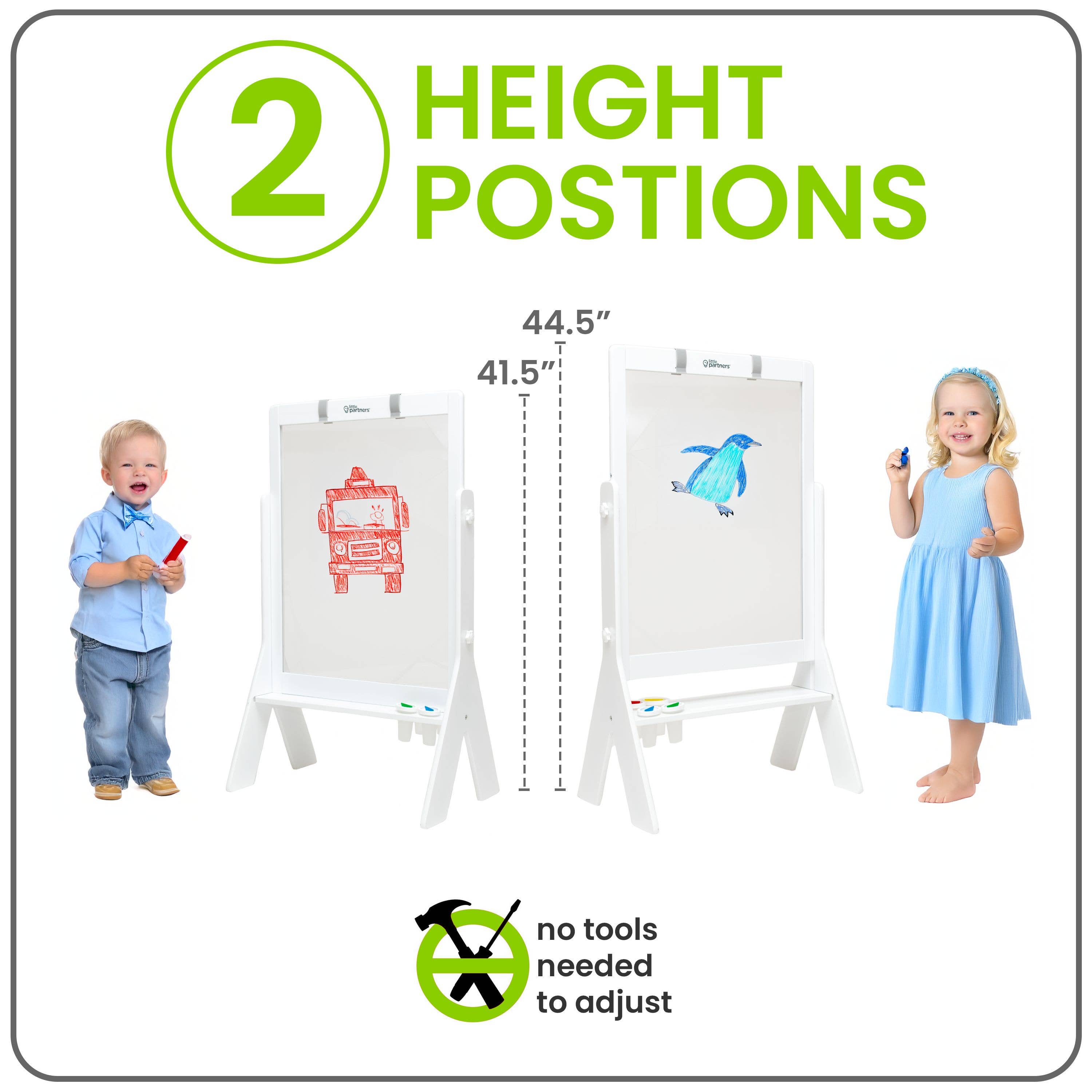 Image of Little Partners - Peek-A-Boo Art Easel - Transparent Art Easel